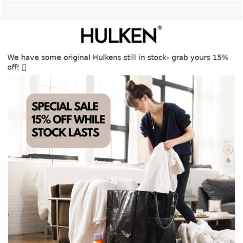 hulken bag discount codes.